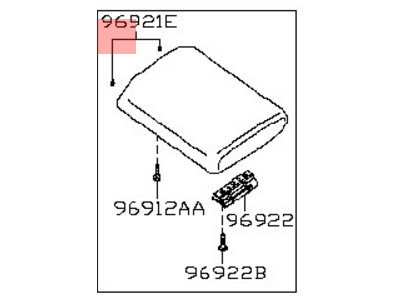 Nissan 96920-ZS10A Lid-Console Box