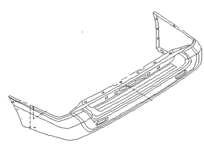 Nissan H5022-0W025 Rear Bumper Cover