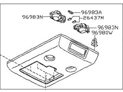 Nissan 96939-ZC05A Bezel-Console, Rear