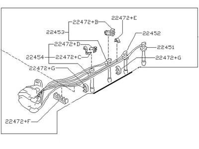 Nissan 22440-5U000 Cable Set-High Tension