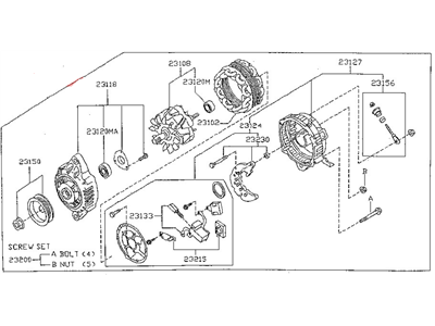 1998 Nissan Sentra Alternator - 23100-0M810