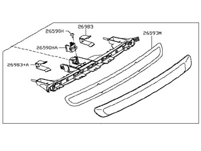 Nissan 26590-1EA0B Lamp Assembly-Stop,High Mounting