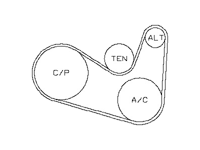 1999 Nissan Sentra Drive Belt - 11720-2M300