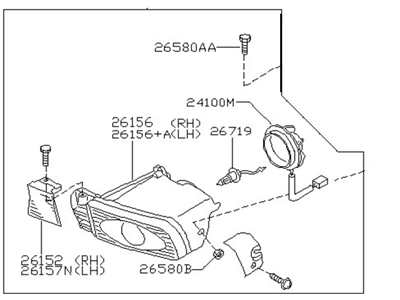 1997 Nissan 240SX Fog Light - 26155-81F25