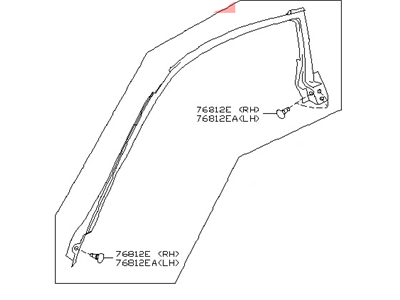 Nissan 76820-30F00 Weatherstrip-Body Side,RH