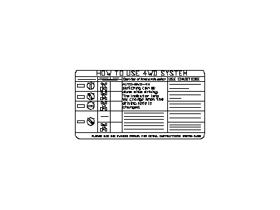 Nissan 99075-EA77A Label Transfer Control