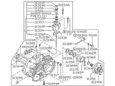 1988 Nissan Maxima Bellhousing - 31340-21X01