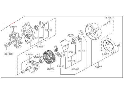 Nissan 23100-12G00 Alternator Assembly