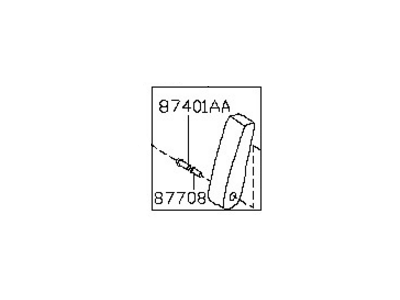 Nissan 87750-ZE02A Front Seat Armrest Assembly