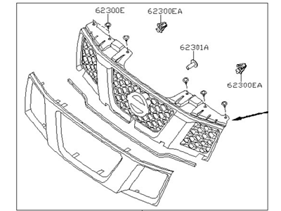 2018 Nissan Frontier Grille - 62310-9BA0A