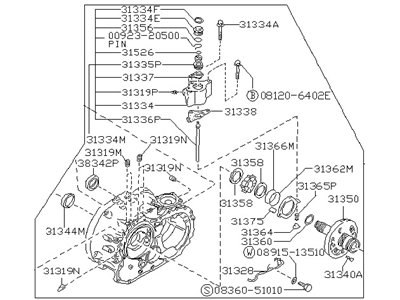 1992 Nissan Stanza Bellhousing - 31340-21X75