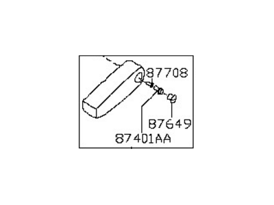 Nissan 87700-ZC01D Front Seat Armrest Assembly Right