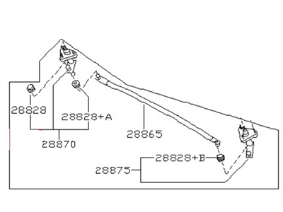 1991 Nissan 300ZX Wiper Pivot - 28840-30P00