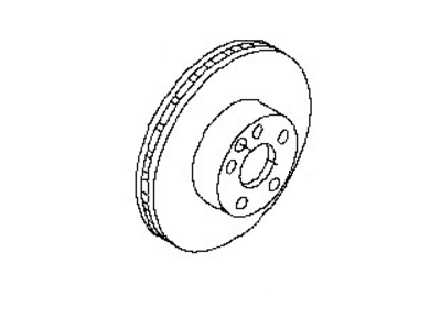 Nissan 43206-62B0A Rotor-Disc Brake,Rear Axle