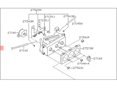 2003 Nissan Frontier A/C Switch - 27510-ZD010