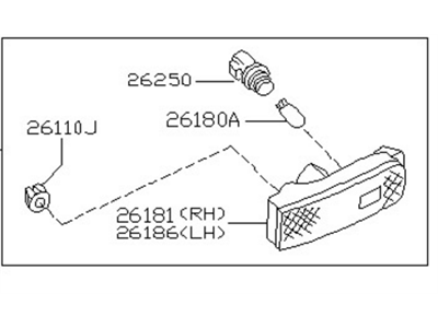 Nissan Maxima Side Marker Light - 26180-40U26