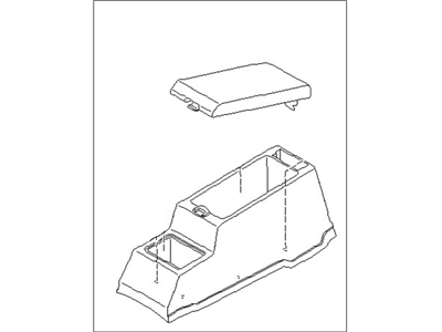 Nissan 96910-74P00 Console Box-Floor