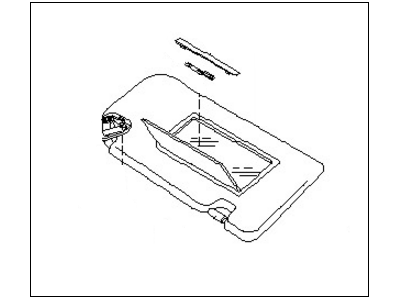 Nissan 96400-CE801 Right Sun Visor Assembly