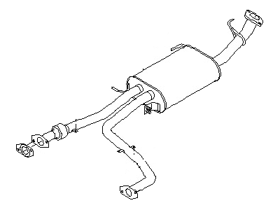 Nissan 20100-5W004 Exhaust, Main Muffler Assembly