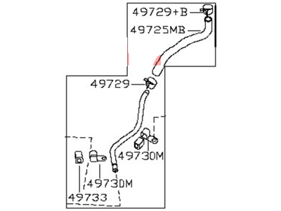 Nissan 49721-8J000 Hose & Tube Assy-Power Steering