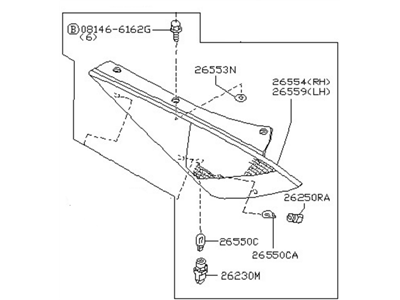 Nissan 26555-CD025 Lamp Assembly-Rear Combination,LH