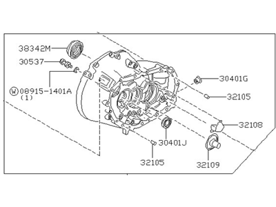 1999 Nissan Maxima Bellhousing - 30400-31U01