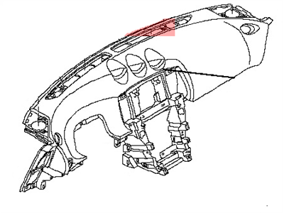 Nissan 68200-1EA5A Panel & Pad Assy-Instrument