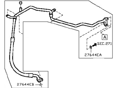 Nissan Versa A/C Hose - 92480-EL70B