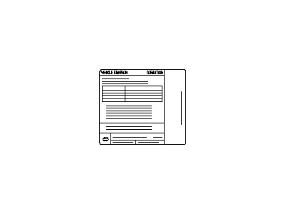 Nissan 14805-JA80B Emission Label