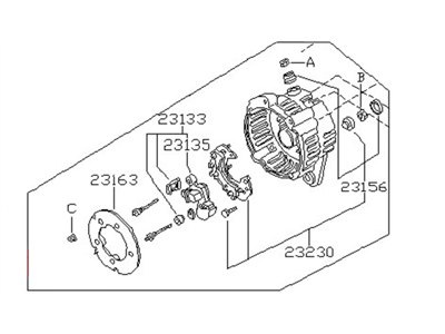 Nissan Alternator Case Kit - 23127-53A10