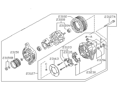 1987 Nissan Pulsar NX Alternator - 23100-D4405