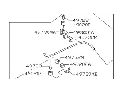 2001 Nissan Altima Power Steering Hose - 49726-9E000