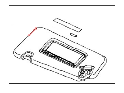 Nissan 96401-1ET1A Left Sun Visor Assembly