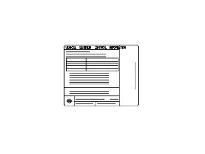 Nissan 14805-3Z822 Emission Label