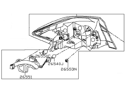 2019 Nissan Sentra Back Up Light - 26550-4AF0A