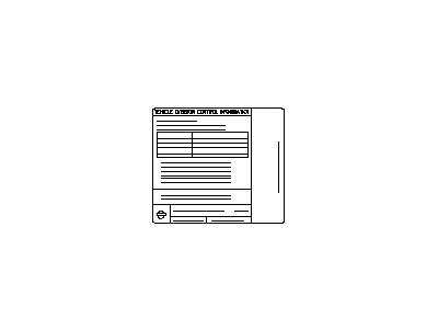 Nissan 14805-EM30D Emission Label