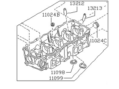 1986 Nissan Stanza Cylinder Head - 11041-02F01