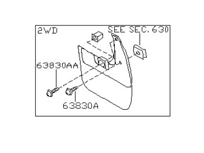 2002 Nissan Frontier Mud Flaps - F3851-9Z400