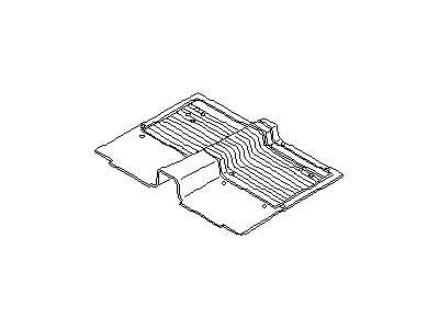 Nissan 74910-41W00 Mat Rear Floor Black