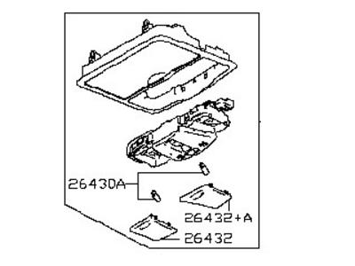 Nissan 26430-JM10A Lamp Assembly-Map