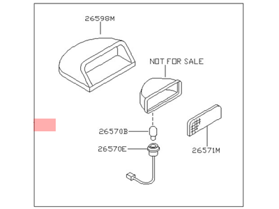 Nissan 26590-8J002 Lamp Assembly-Stop