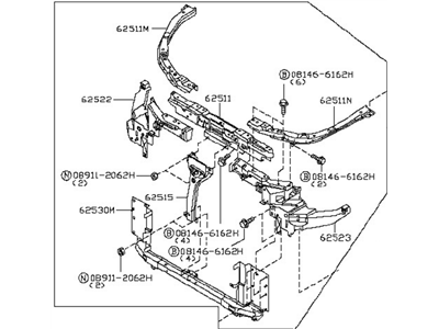 2006 Nissan Murano Radiator Support - 62500-CC40A