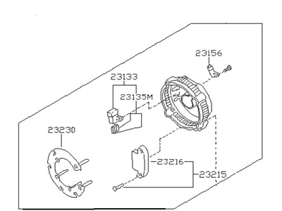 1994 Nissan Sentra Alternator Case Kit - 23127-0E707