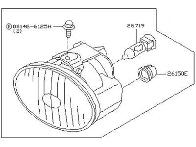 Nissan 26150-CB025 Lamp Fog RH