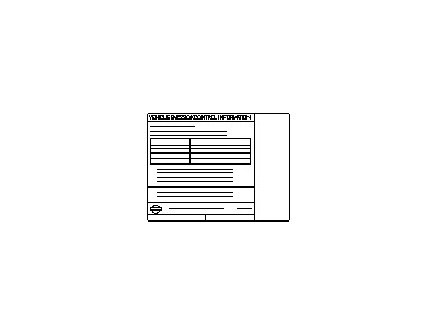 Nissan 14805-4M000 Label-Emission Control Information