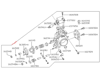 Nissan 16119-7B000 Throttle Chamber Assembly