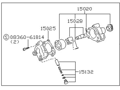 1985 Nissan Pulsar NX Oil Pump - 15010-17M00