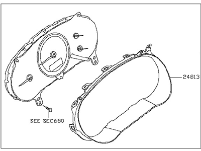 2008 Nissan Quest Instrument Cluster - 24810-ZM70A