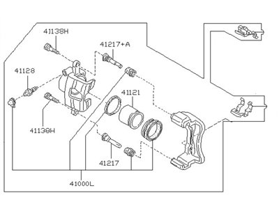 1992 Nissan Axxess Brake Caliper - 41011-71E02