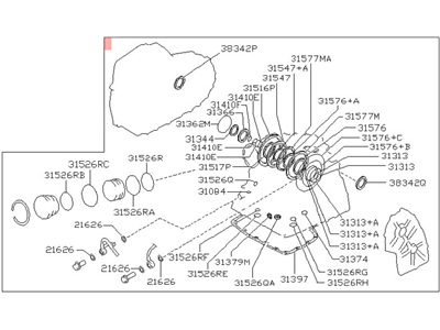 Nissan 31397-80X93 Gasket & Seal Kit-Auto Transmission